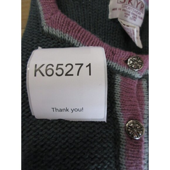 VINTAGE Skyr Sweater 38 Shetland Wool Cardigan Trachten Austrian * - Picture 10 of 10